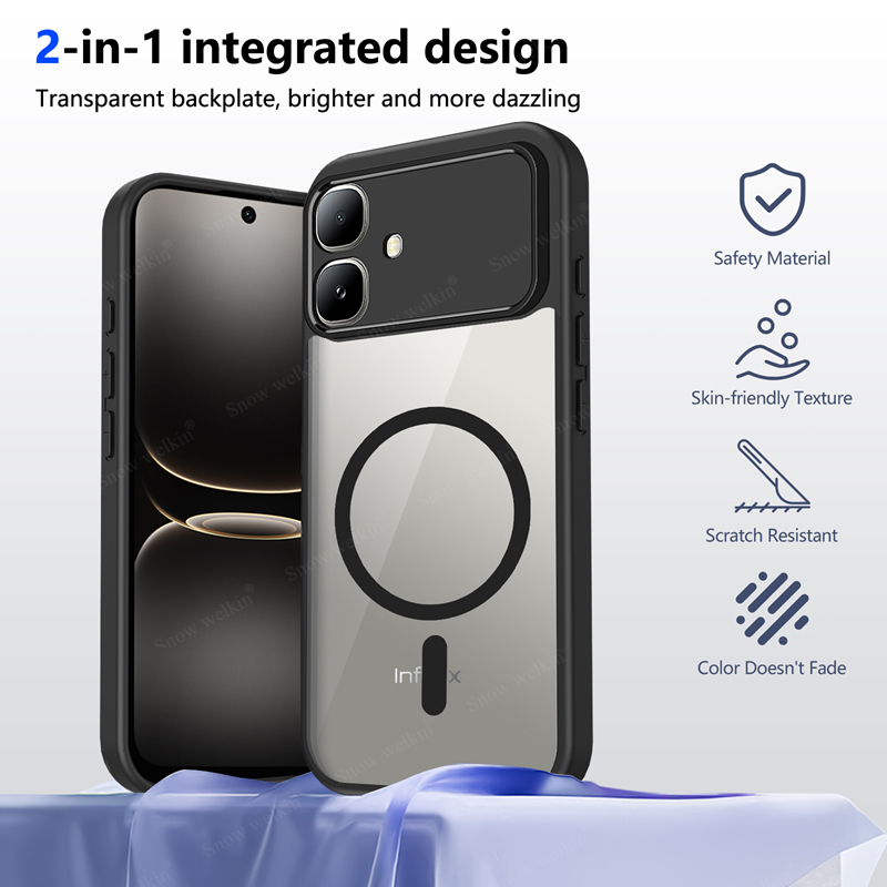 Clear Shockproof Bumper Case - Custodia Magnetica Trasparente in Silicone per
