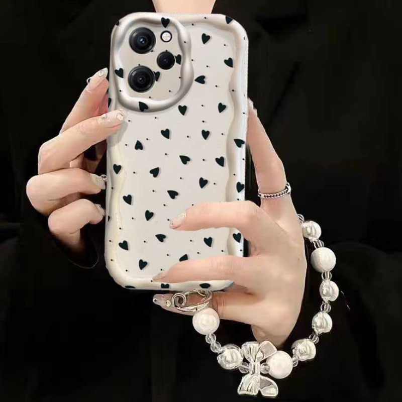 Cute Cartoon Wrist Strap Silicone Case - Custodia per RENO 15 15F 14