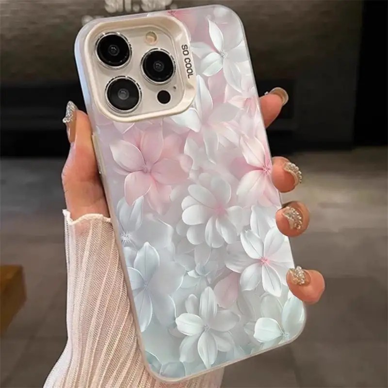 Screen Protectors - Custodia Rosa Floreale Antiurto con Protezione