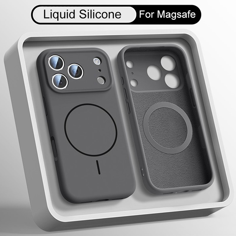 Liquid Silicone Magnetic Phone Case - Custodia di Lusso in Silicone Liquido