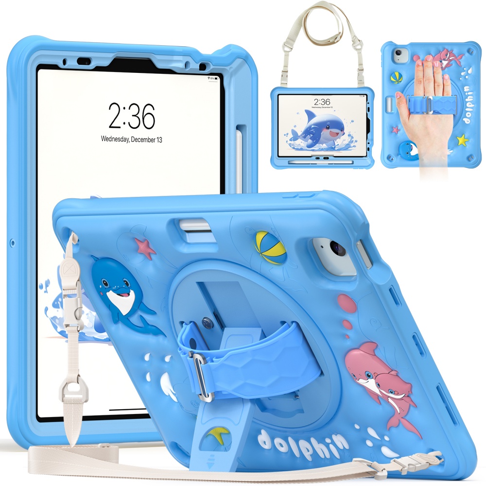 Cute Cartoon Wrist Strap Silicone Case - Custodia per iPad Mini A17Pro Mini6