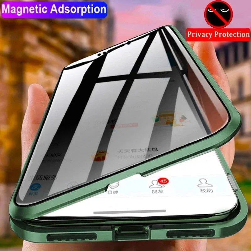 Anti Spy Privacy Glass Case - Custodia per telefono in vetro temperato