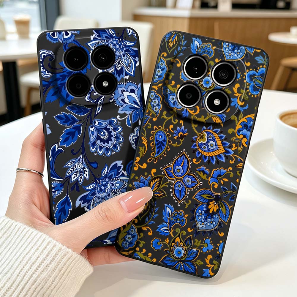 Vintage Floral Pattern Soft Case - Custodia per telefono con motivo floreale