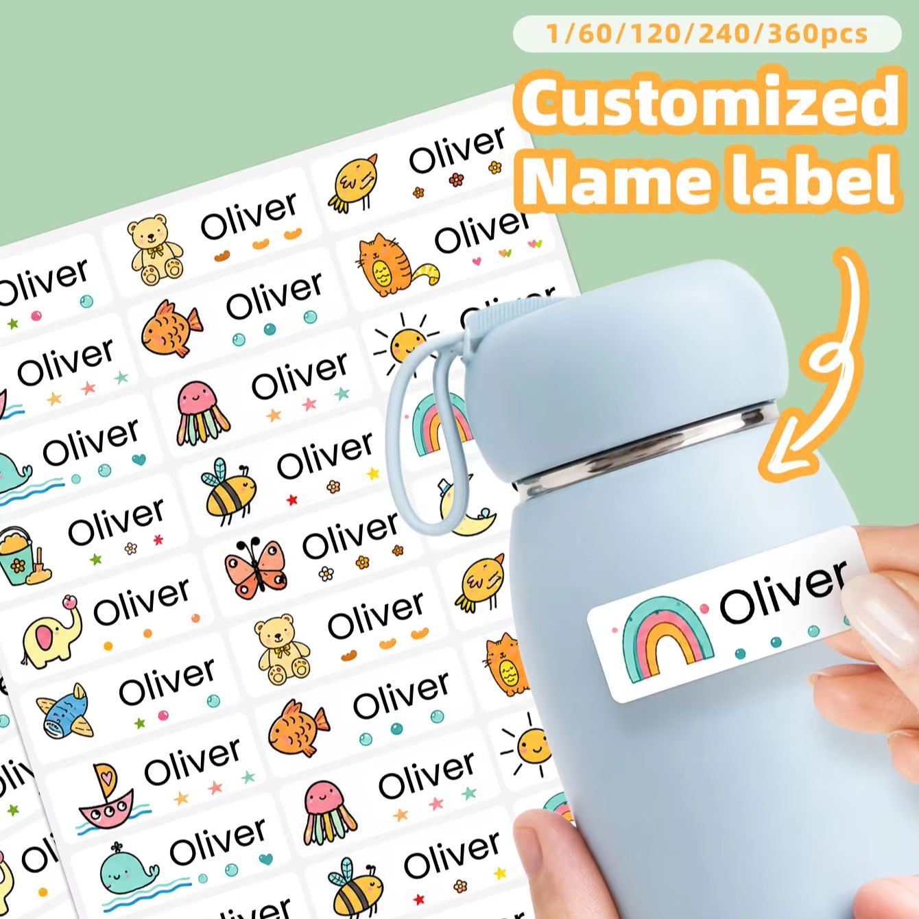 Power Banks - 1-360 Pezzi Adesivi Personalizzati Impermeabili con