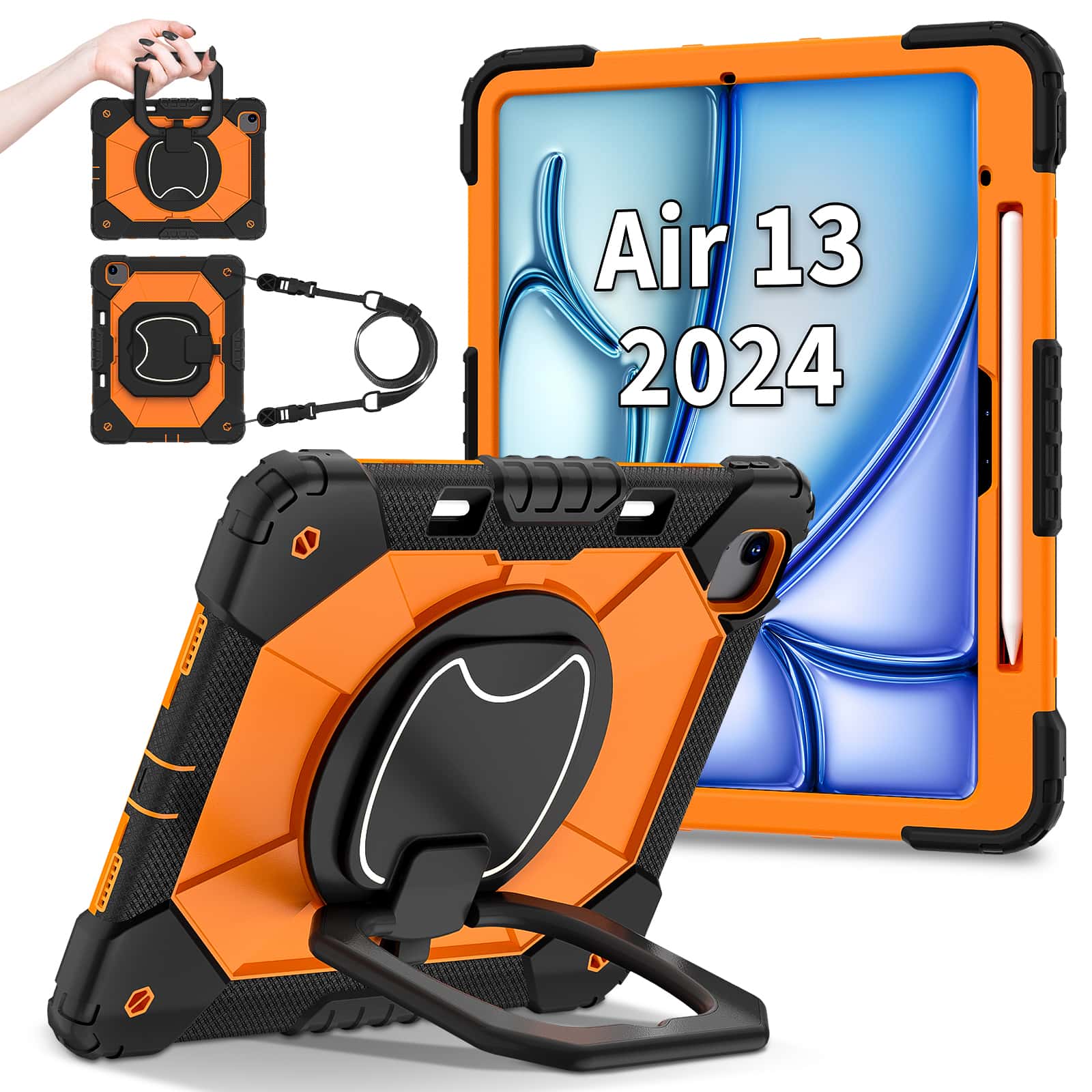 Heavy Duty 360 Full Body Protective Case - Custodia per iPad Pro 13 M5