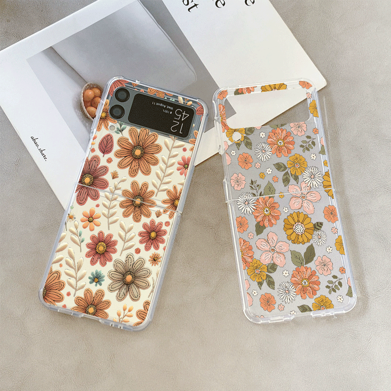 Vintage Floral Pattern Soft Case - Custodia per telefono con stampa floreale