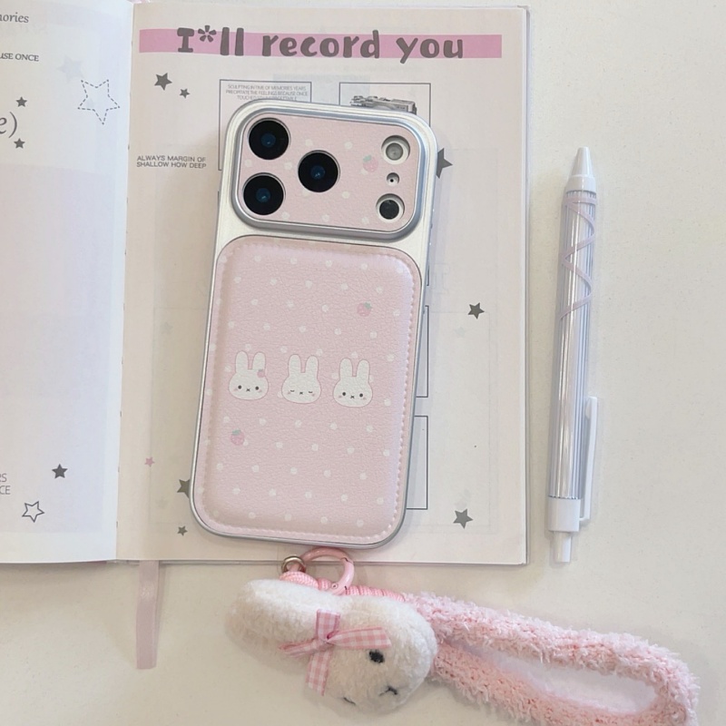 Cute Cartoon Wrist Strap Silicone Case - Custodia per telefono in pelle con