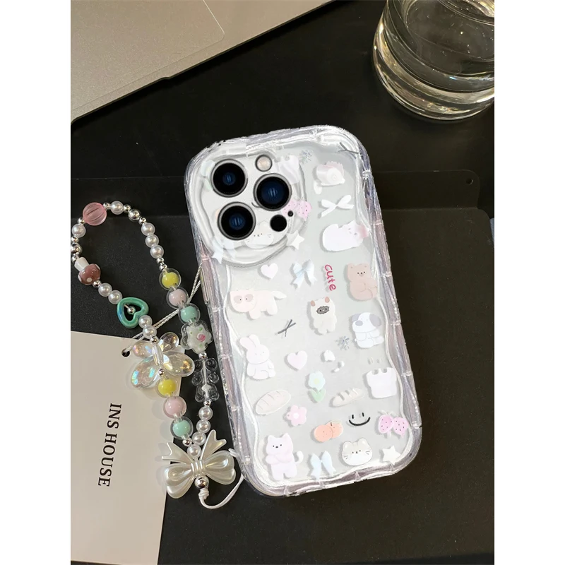 Custodia con catena da polso c - Cute Cartoon Wrist Strap Silicone Case recensione e prezzo