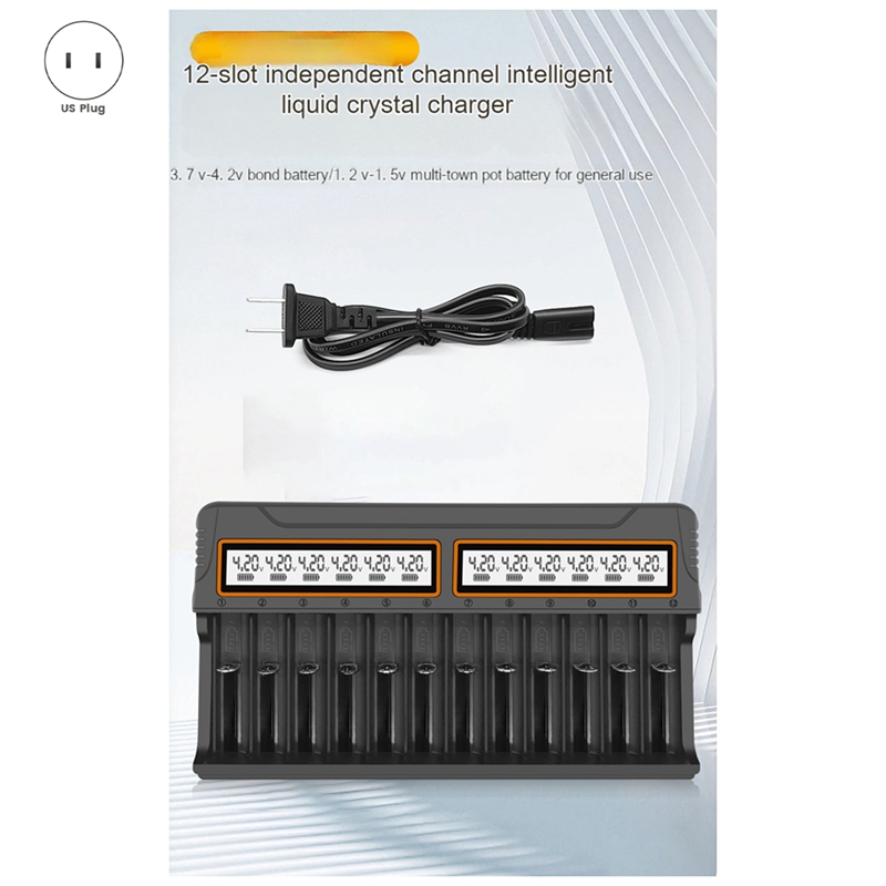 Caricabatterie 18650 a 12 Slot - Chargers recensione e prezzo