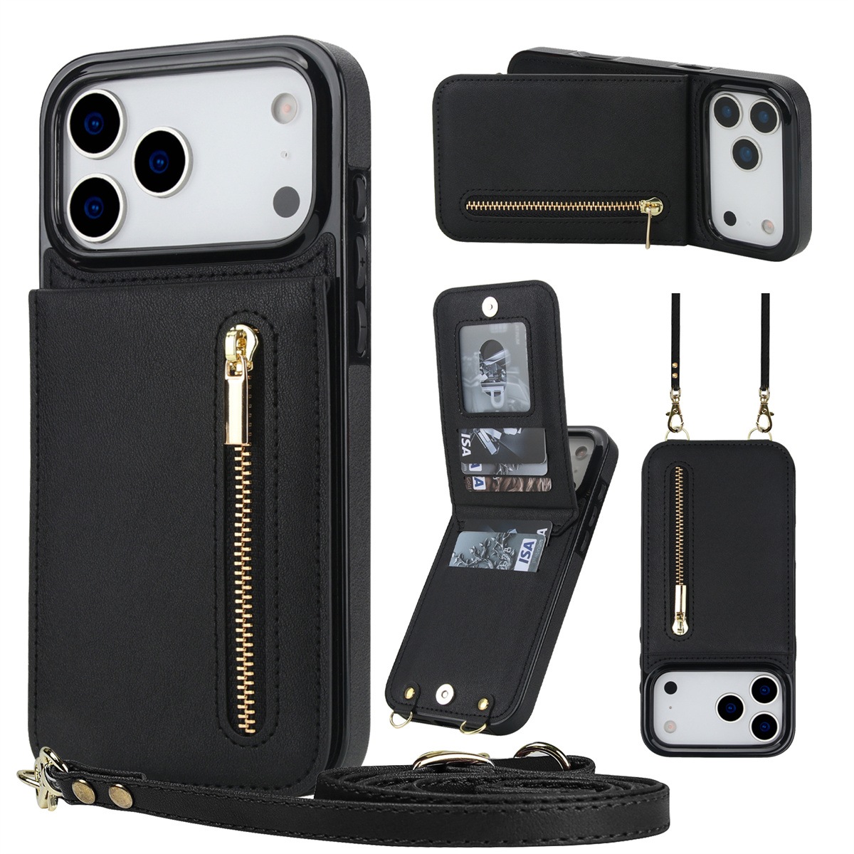 Custodia per telefono in pelle - Leather Wallet Card Holder Phone Cover recensione e prezzo