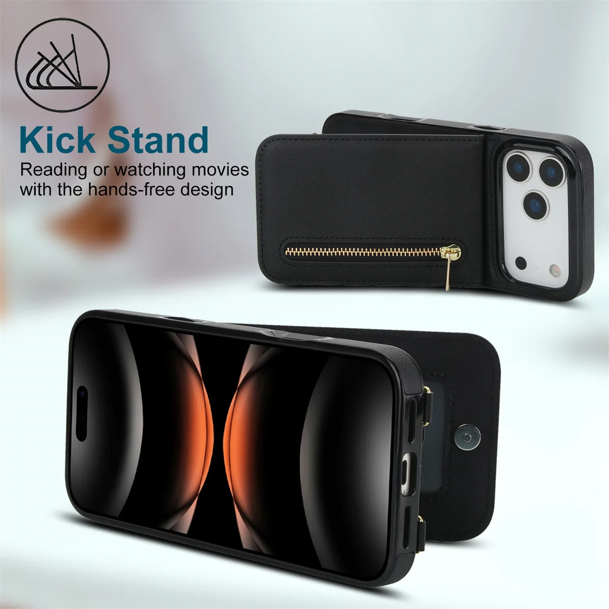 Custodia per telefono in pelle - Leather Wallet Card Holder Phone Cover recensione e prezzo
