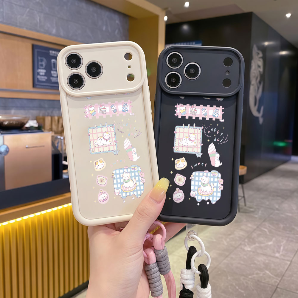 Custodia per telefono con cint - Cute Cartoon Wrist Strap Silicone Case recensione e prezzo