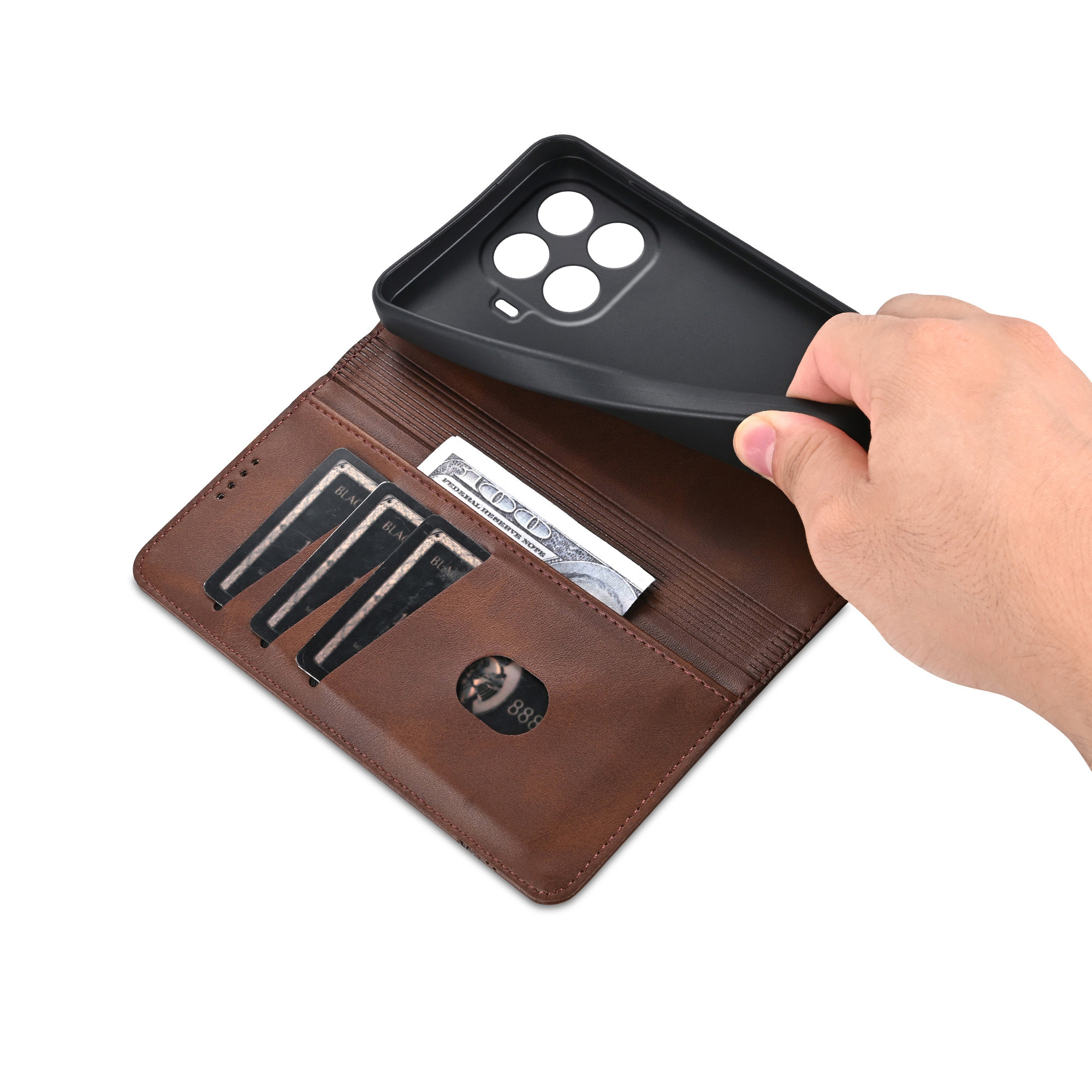 Custodia a Portafoglio in Pell - Leather Wallet Card Holder Phone Cover recensione e prezzo
