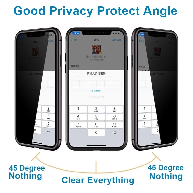 Custodia in metallo per la pri - Anti Spy Privacy Glass Case recensione e prezzo