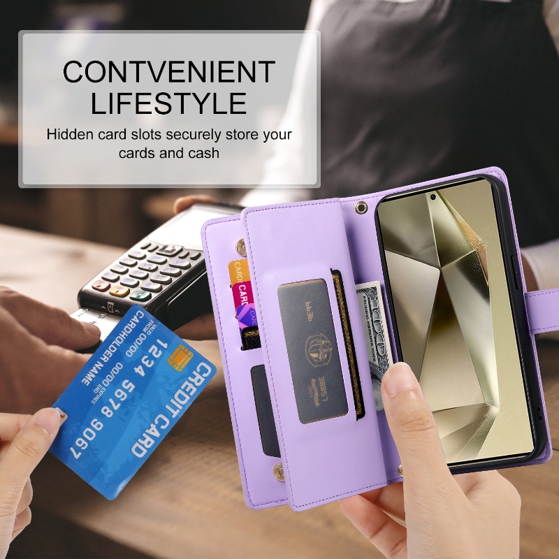 Custodia per telefono con cern - Leather Wallet Card Holder Phone Cover recensione e prezzo