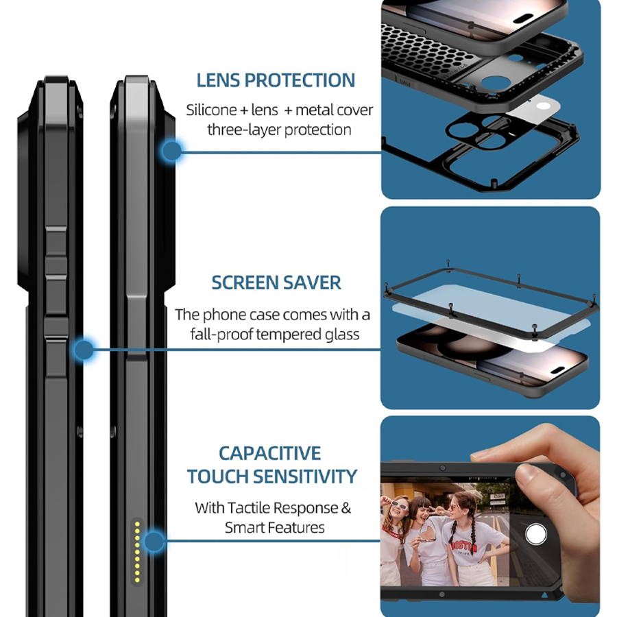 Custodia per telefono in metal - Heavy Duty 360 Full Body Protective Case recensione e prezzo